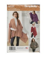 Simplicity S0344 1098 Womens Easy Fleece Poncho &amp; Wrap Pattern One Size ... - £8.51 GBP