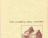 The Gamble Mill Tavern Menu Lamb Street Bridge Bellefonte Pennsylvania - £17.12 GBP