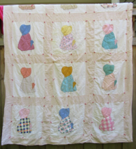 vintage quilt hand and machine sewn HOME MADE raincoat girl 76&quot; x 56&quot; - £111.84 GBP