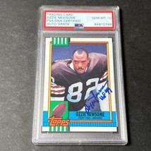 1990 Topps #168 Ozzie Newsome Signed Card AUTO 10 PSA slabbed Browns - £63.19 GBP