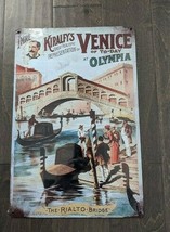 18&quot; VENICE The Rialto Bridge 3d cutout retro USA STEEL plate display ad ... - $69.30
