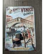 18" VENICE The Rialto Bridge 3d cutout retro USA STEEL plate display ad ... - €59,07 EUR