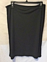 DKNY Womens Sz M Black Shirt Short Sleeve Below Knee Length - £8.49 GBP