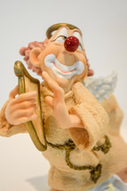 Clown Angel With Harp On A Cloud  Resin Classic Figure - £9.60 GBP