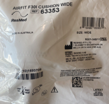Res Med Air Fit F301 Wide Full Face Cushion 63353 Sealed Genuine Free Shipping - $29.95