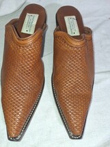 Womens cowboy Mules SFBC brown woven size 7 item: M6110 - $84.15