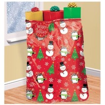 Snowy Friends Super Giant Christmas Gift Bag, Tag, Tie 44 x 56 Plastic Sack - $12.86