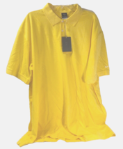 $35 Nike Yellow Golf Dri-Fit Swoosh Men&#39;s Polo Golfer Shirt 3XL New - £23.43 GBP