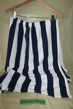 Saks Fifth Ave Blue And White Striped Towel Bath Shower Wrap 27 x 15 - £23.73 GBP