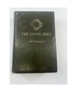 The Living Bible Paraphrased 1971 Tyndale House Padded Hardcover Green G... - $4.00