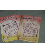 Aunt Martha&#39;s Iron On Embroidery Transfer Patterns Lot 2 Baskets &amp; Flowers - $7.95