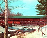 Covered Bridge in Winter Jackson New Hampshire NH Chrome Postcard UNP Un... - £3.07 GBP