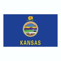 Kansas State Flag Sticker, Decal, Bumper Sticker Vacation Sticker 3&quot; x 5&quot; - £2.81 GBP+