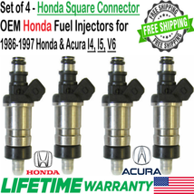 Genuine Flow Matched 4 Units Honda Fuel Injectors For 1991 Honda Civic 1.6L I4 - $94.04