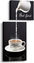 Pinetree Art Coffee Bar Wall Decor for Kitchen - But First Coffee Sign - £26.16 GBP