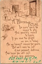 Vtg Postcard 1910 - L.F. Pease - A Moving Picture Sketch w Poem - £4.23 GBP