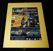 2000 Midnight Club Street Racing Playstation 2 PS2 Framed ORIGINAL Advertisement - £26.03 GBP