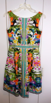 Maggy London Ladies Adorable Bright Floral SUNDRESS-4-WORN ONCE-LINED/NET - £11.16 GBP