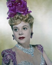 Alice Faye glamorous in diamonds are sheer gown with purple hat 8x10 inch photo - £7.67 GBP