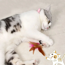 Interactive Cat Toys Cat Teaser Stick Collar Self-hi Game  for Cats Stick - £7.72 GBP