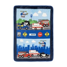 Toddler Throw Blanket - 30&quot; By 40&quot; - Fire And Police Rescue - Super Soft, Plush, - £18.08 GBP