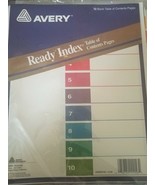 Avery Ready Index Table of Contents Pages 10 blank - $562.24 MXN