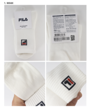 FILA Tennis Mid-Cut Socks Women&#39;s Sports Training Casual Socks White 1pc... - $15.21