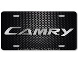 Toyota Camry Text Inspired Art Gray on Mesh FLAT Aluminum Novelty Licens... - $17.99
