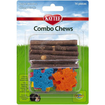 Kaytee Dental Chew Combo Pack for Small Pets - Apple Wood Sticks &amp; Loofah Puzzle - £3.11 GBP+