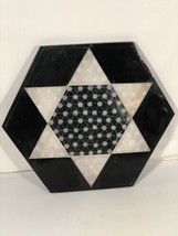 Multi Stone Marble Chinese Checkers Board Hexagonal 13” x 15&quot; Game board - $89.08