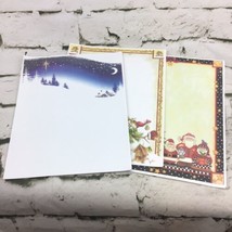 Christmas Themed Stationary Lot Of 30 Sheets In 3 Styles Santas Snowmen ... - $11.88