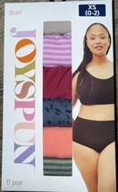 Joyspun ~ 6-Pair Women&#39;s Seamless Brief Underwear Panties Polyester Blend ~ XS - £14.15 GBP