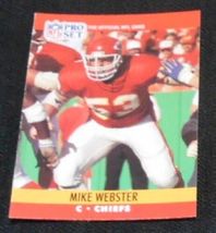 1990 Pro Set Mike Webstger 529, Kansas City Chief NFL Football Sports Card, RARE - £12.57 GBP