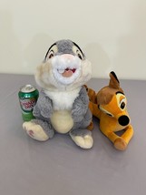 Disney Store Exclusive Baby Nursery Thumper Rabbit Plush Bambi LOT OF TWO - £22.79 GBP