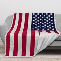 PAVILIA US Flag Patriotic Blanket - American National Flag Throw Blanket for ... - £32.29 GBP
