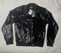 NWT Ralph Lauren Sequin Jacket Women’s Small Black Full Zip Coat - $75.00