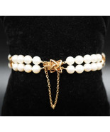 Mikimoto Estate Akoya Pearl Double Strand Bracelet 6.5&quot; 14k Gold 5.5 mm ... - $2,267.10