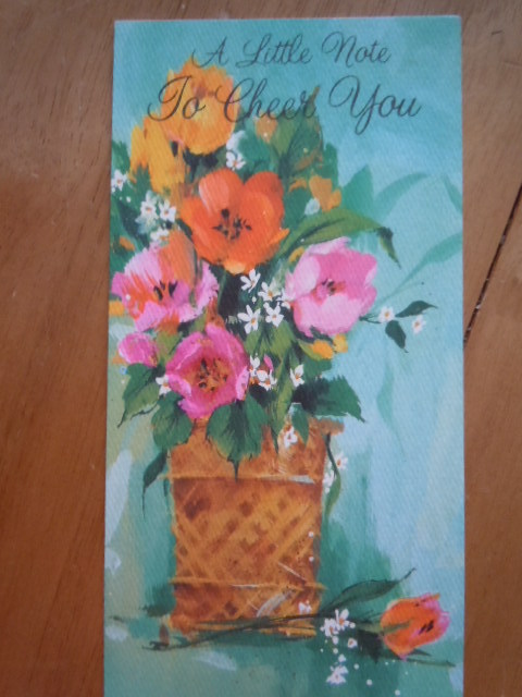 Vintage A Little Note To Cheer You Greeting Card by American Greetings - $2.99