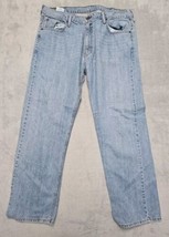 Levi&#39;s 569 Jeans Men 38x34 Loose Straight Medium Wash Denim Blue 100% Co... - £15.02 GBP