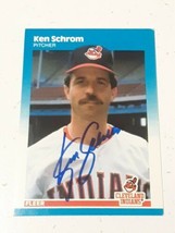 Ken Schrom Cleveland Indians 1987 Fleer Autograph Card #258 READ DESCRIPTION - £3.88 GBP