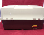 Plano #8606 6 Tray 2 Sided 3 Levels Vintage Large Tackle Maroon &amp; Beige Box - $69.25