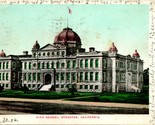 Vtg Postcard 1906 UDB High School Stockton CA Postcard - Ed Mitchell Pub - $5.31