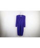 Vtg 70s 80s St John Marie Gray Womens Size 6 Wool Knit Sweater Dress Pur... - $216.57 CAD