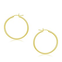 10k Yellow Gold Polished Women&#39;s 30mm diameter Hoop Earrings - £111.93 GBP