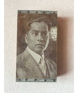 Antique Mexican Wood Printing Press Block PHOTOGRAPH MAN Cliche Letterpr... - $37.39