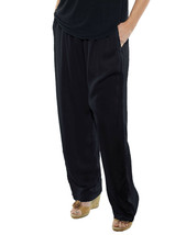 WeBeBop Women&#39;s Solid BLACK Crinkle Rayon Easy Pant 0X 1X 2X 3X 4X 5X 6X - £65.99 GBP+
