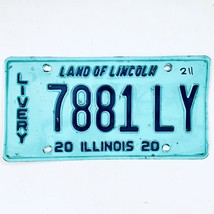 2020 United States Illinois Land of Lincoln Livery License Plate 7881 LY - £14.51 GBP