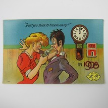 Leap Year Time To Marry Woman Holds Man at Gunpoint Humor Unposted Antiq... - £7.85 GBP