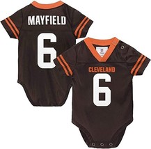 NFL Cleveland Browns Baker Mayfield Boy Infant Bodysuit Baby Romper Creeper 6-9M - £7.41 GBP
