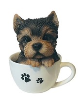 Yorkie Figurine Yorkshire Terrier anthropomorphic dog puppy teacup mug tea cup - £39.77 GBP